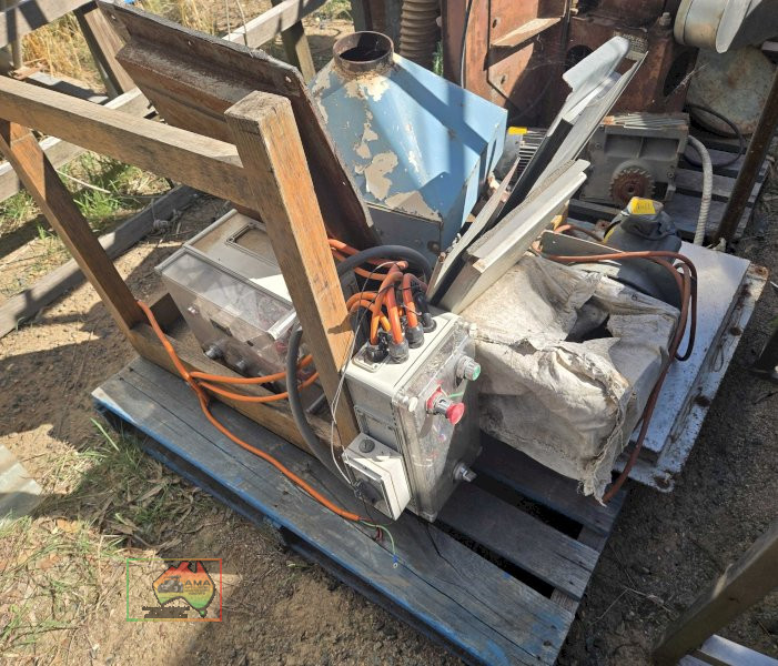 Pellet of assorted silo slides, hopper, control panels