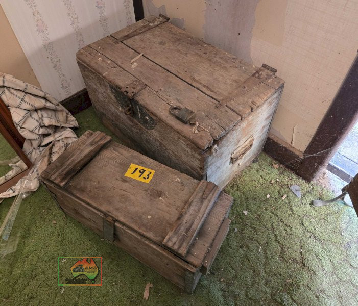2x Timber Storage Boxes