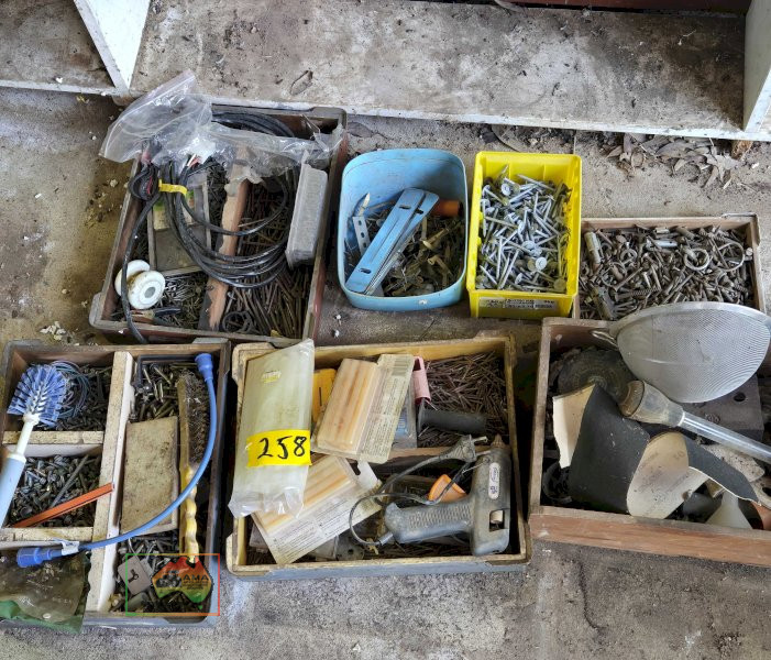 7 Tubs of Assorted Nails & Sundries