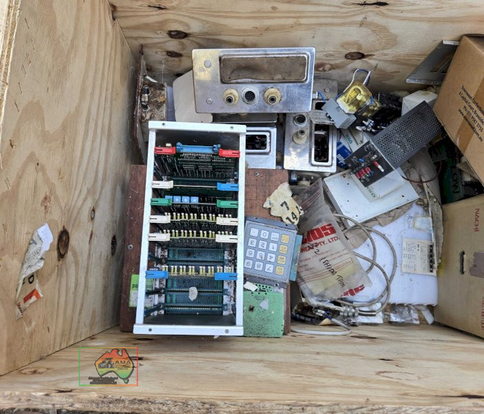 Crate of assorted control panels