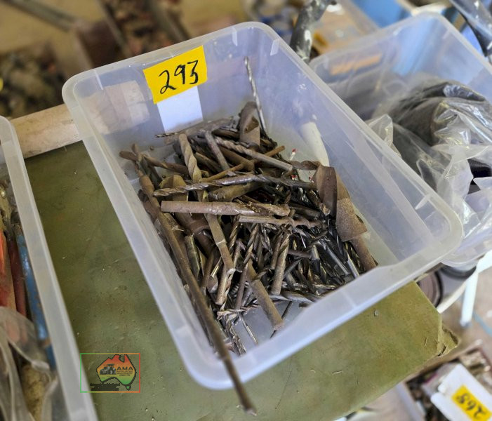 Plastic Tub of Drill Bits