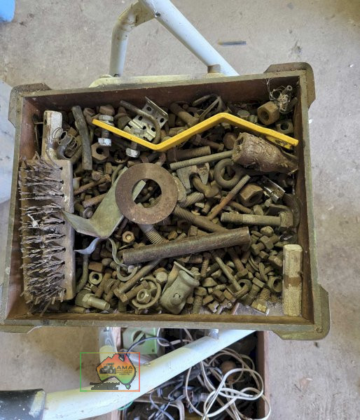 Mini Step Ladder, 2 Boxes of Sundries & Sandpaper etc... - photo 3