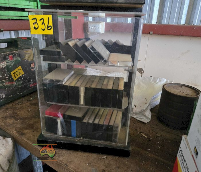 Assorted Music Cassette Tapes in Storage Cabinet - photo 3