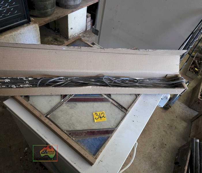 Leadlight Pane & Box of Lead Strips - photo 3