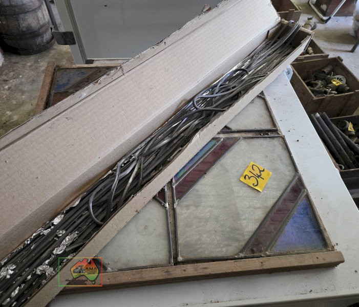 Leadlight Pane & Box of Lead Strips