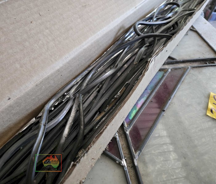 Leadlight Pane & Box of Lead Strips - photo 2