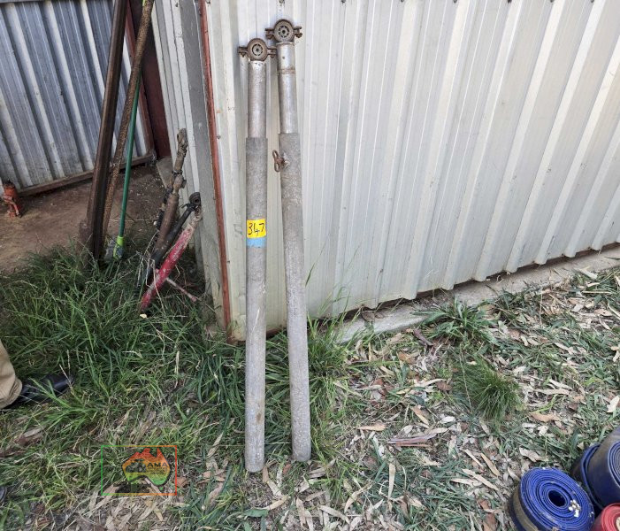 2x Adjustable Height Poles with Bearings