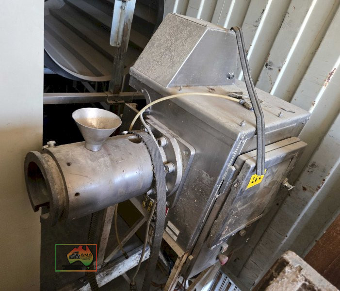 Dyason grain extruder on frame