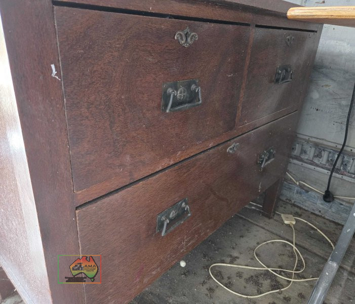 Antique wooden drawer dresser table (#321) - photo 2