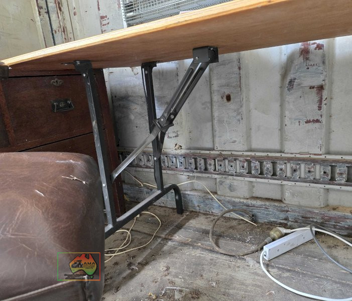 Wooden trestle table and office chair (#320) - photo 2