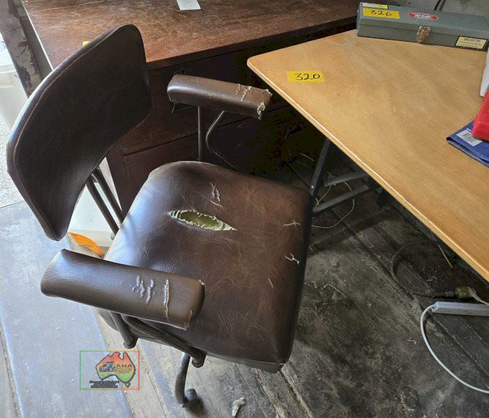 Wooden trestle table and office chair (#320) - photo 3