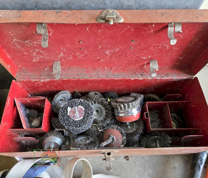 Toolbox of assorted wire brush small grinder attachments - photo 3