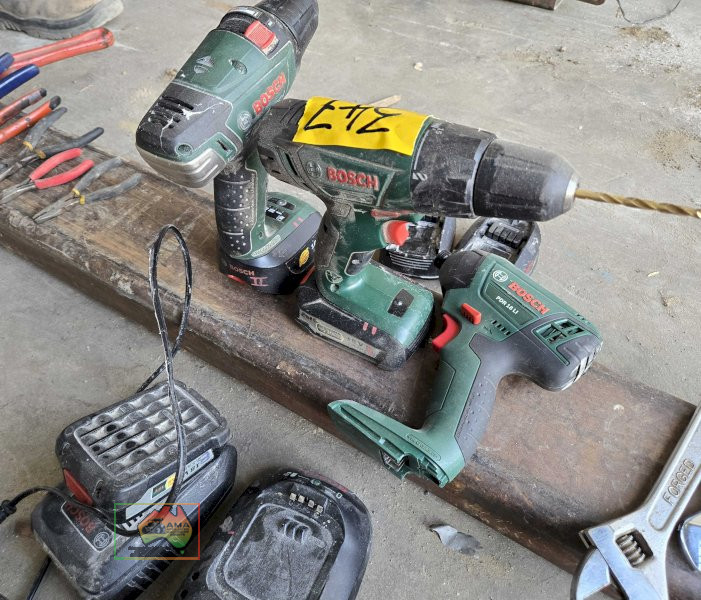 Bosch 18v drill set and chargers