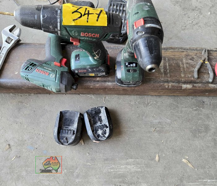 Bosch 18v drill set and chargers - photo 2