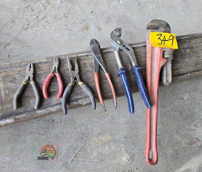 Assorted wrenches and pliers