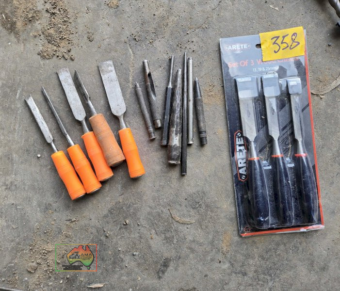 Assorted chisels and punches