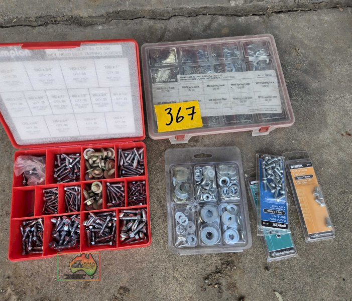 Assorted as new springs, washers, and screws