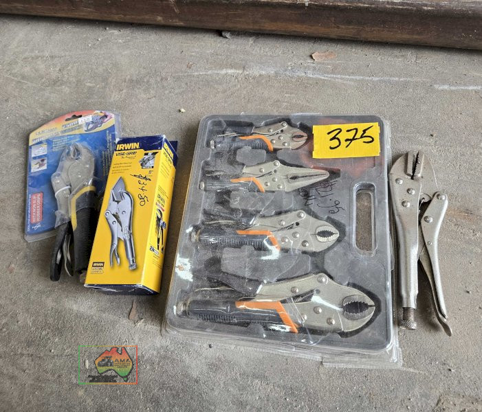 Assorted vice grips