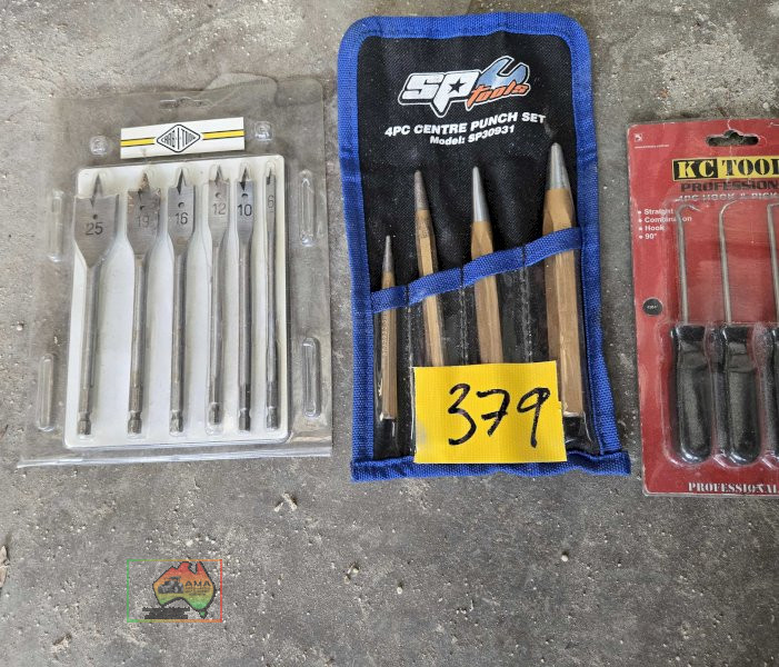 New punch set, hook and pic set, and drill bits