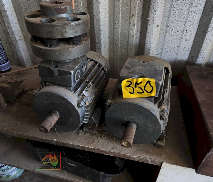 2x 3 Phase 1.5Kw Elec. Motors & Rubber Drive Union