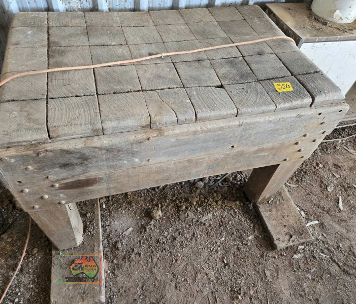Extra Heavy Wooden Butchers Chopping Table