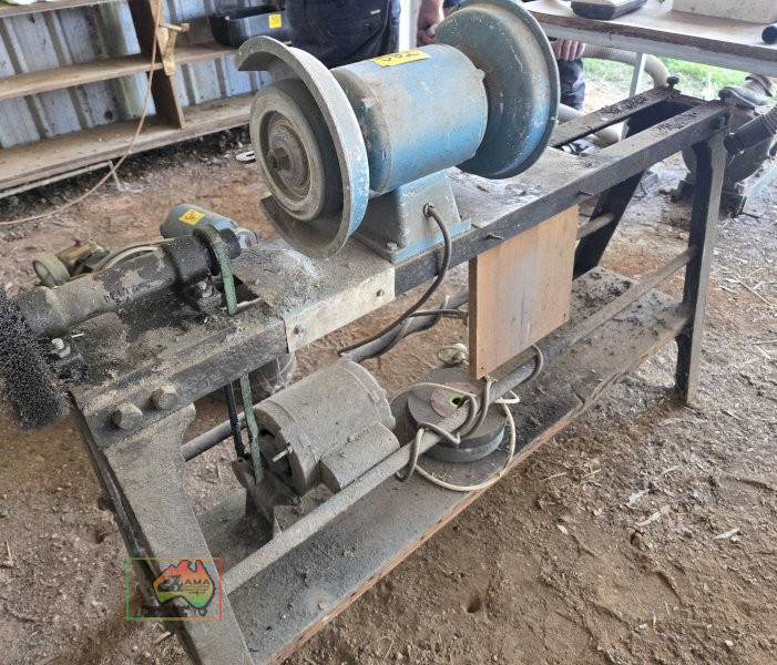 Workshop Grinder & Wire Brush on Steel Frame