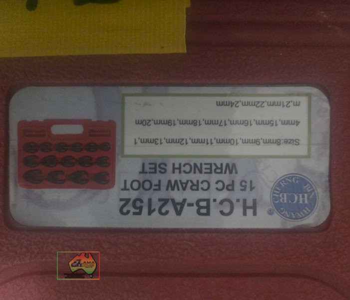 As new HCB craw foot wrench set - photo 2