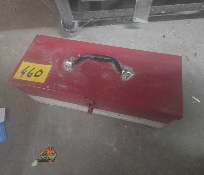 Toolbox with set of hole punches and assorted brass hose fittings - photo 3