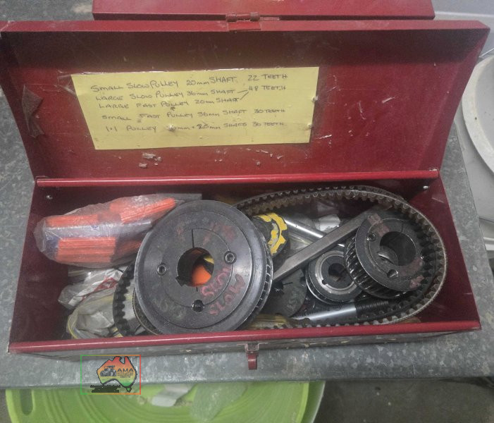 Toolbox of extruder pulleys, belts, etc - photo 2