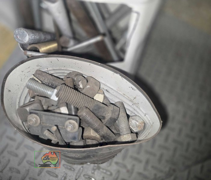 buckets of threaded rods and assorted nuts and bolts (#489)