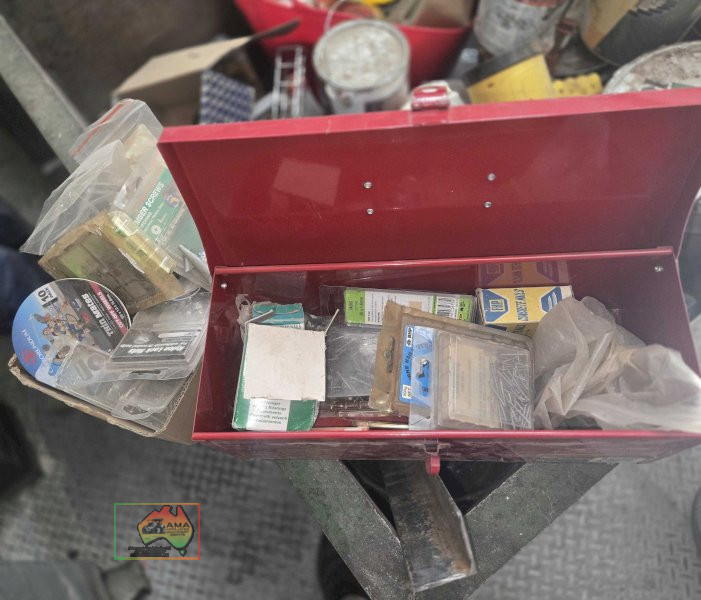 Toolbox of assorted nails and screws - photo 2