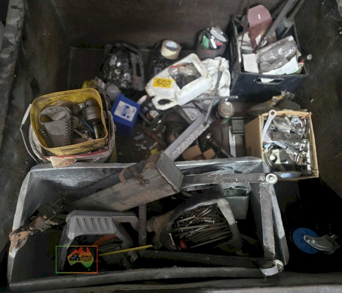 Large steel box of assorted grinding and cut off wheels - photo 2