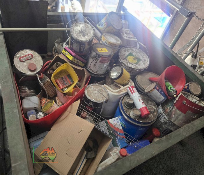 Large steel storage bin