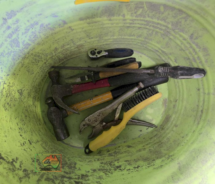 Tub of sundry workshop tools