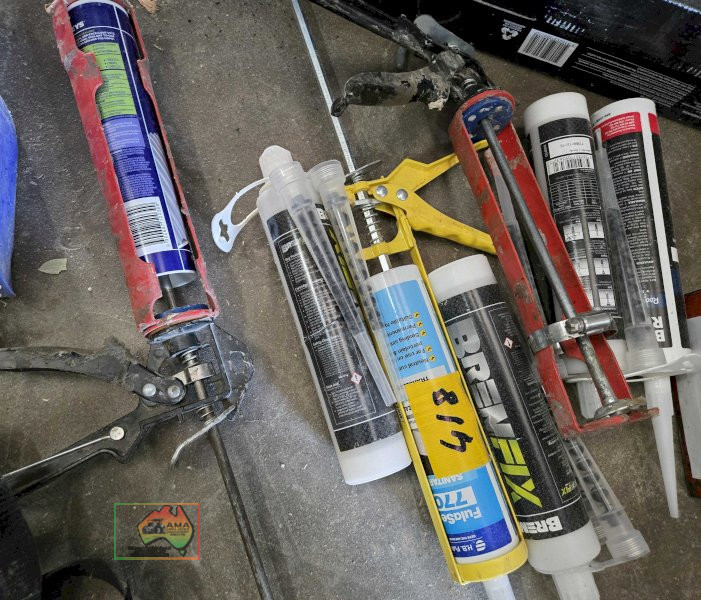 Silicone gun and assorted new tubes