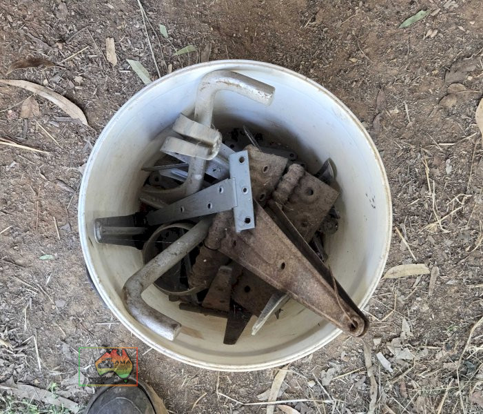 Bucket of Assorted Hinges