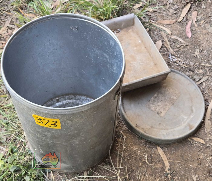 Galv. Storage Drum with Lid & Tray