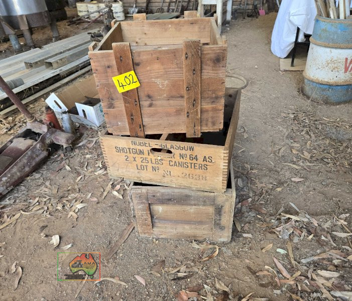 3x Timber Boxes