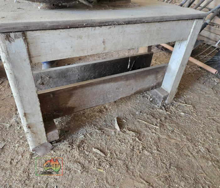 Old Cream Separator on Table - photo 5