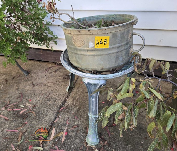 Geranium Pot Plant on Cast Stand