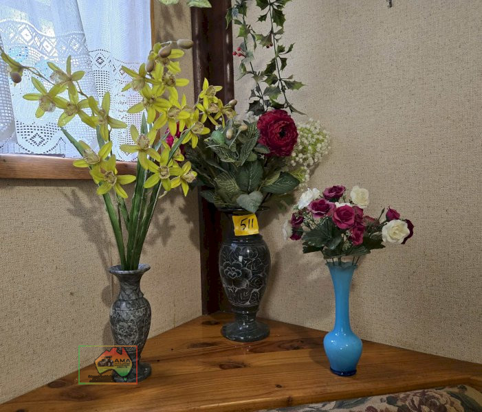 6x Vases of Artificial Plants