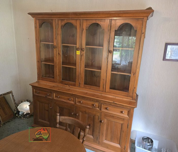Large Baltic Pine Kitchen Hutch/Cabinet