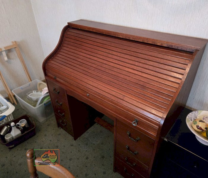 Timber Roll-top Study Desk - photo 5