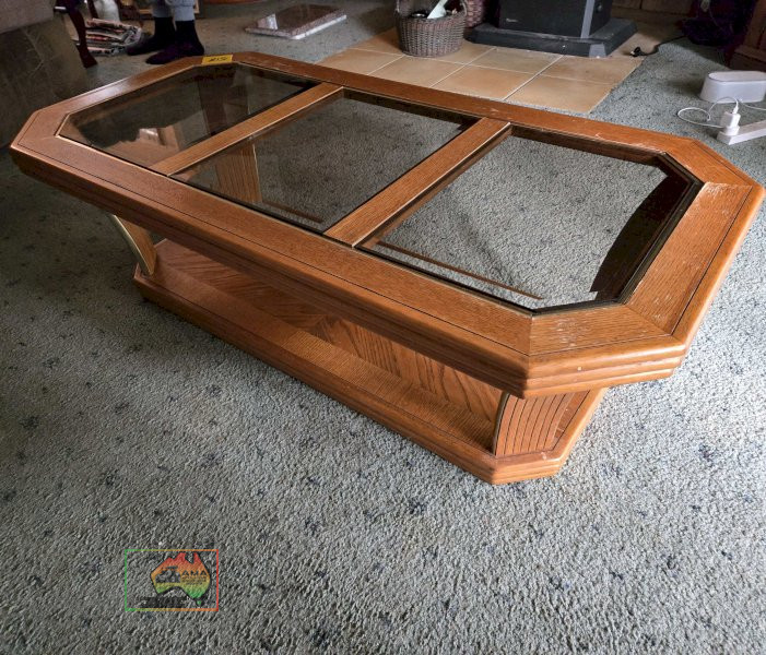 Glass & Timber Coffee Table - photo 5