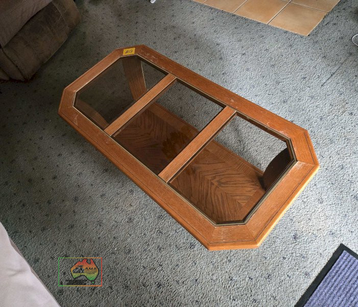 Glass & Timber Coffee Table - photo 4