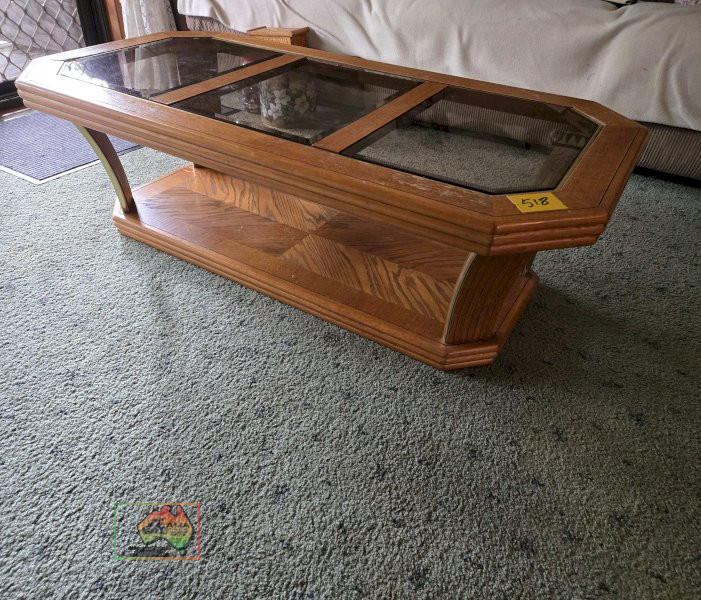 Glass & Timber Coffee Table - photo 2