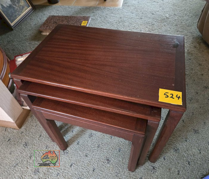Solid Timber Nest of 3 Tables