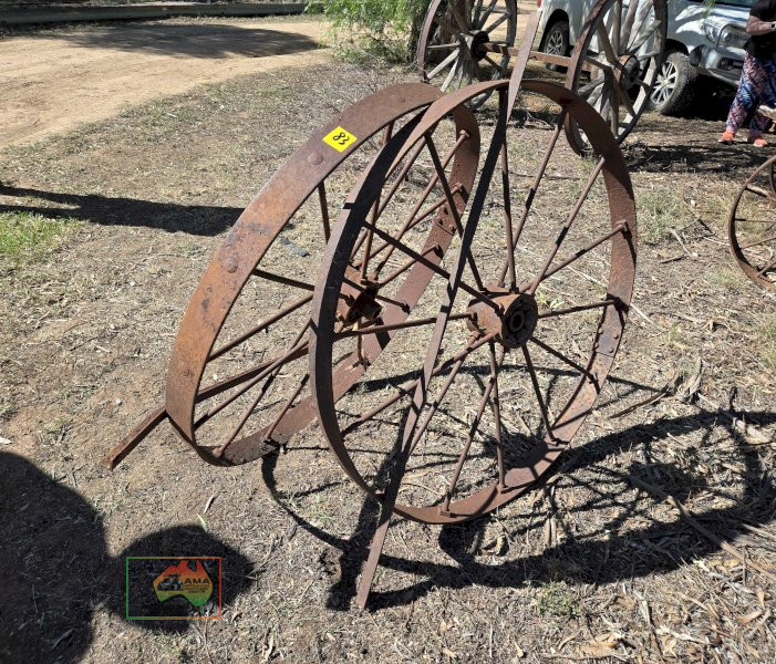 Pair of Antique Steel Wheels