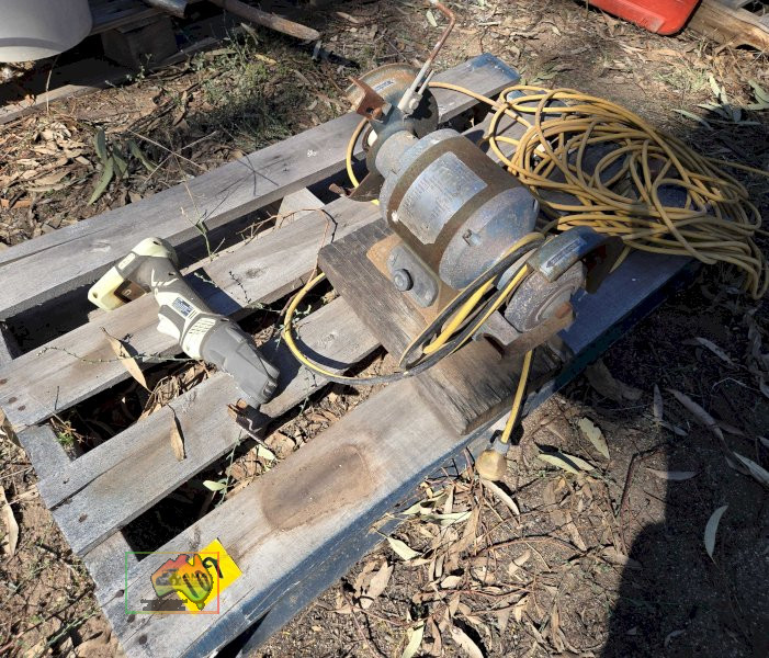 Bench Grinder & Extension Cord.