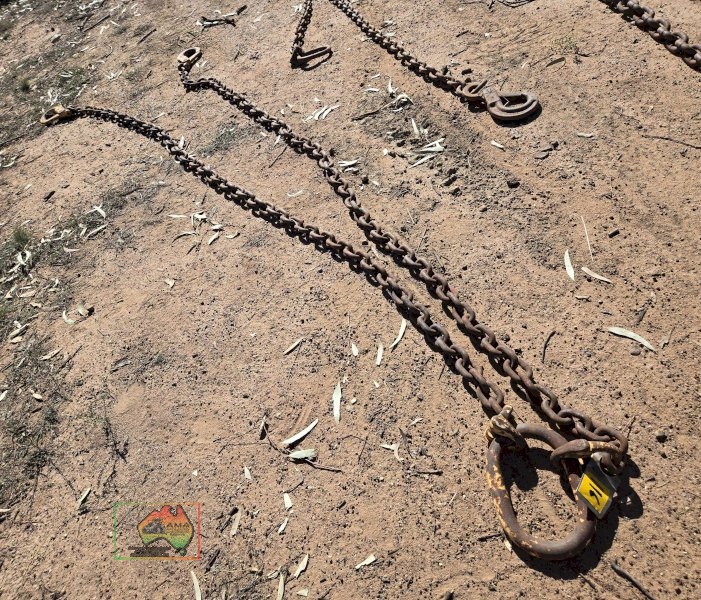 2x 3m H/duty Lifting Chains with Snap Hooks - photo 3